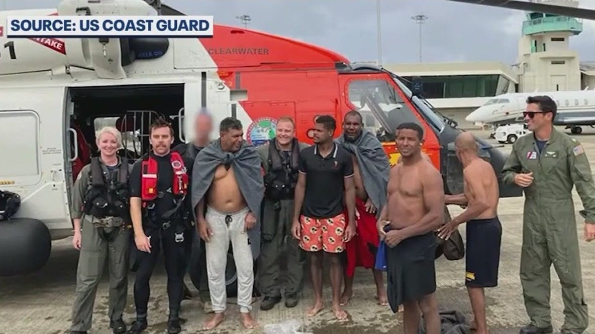 Carnival cruise crew members help rescue men